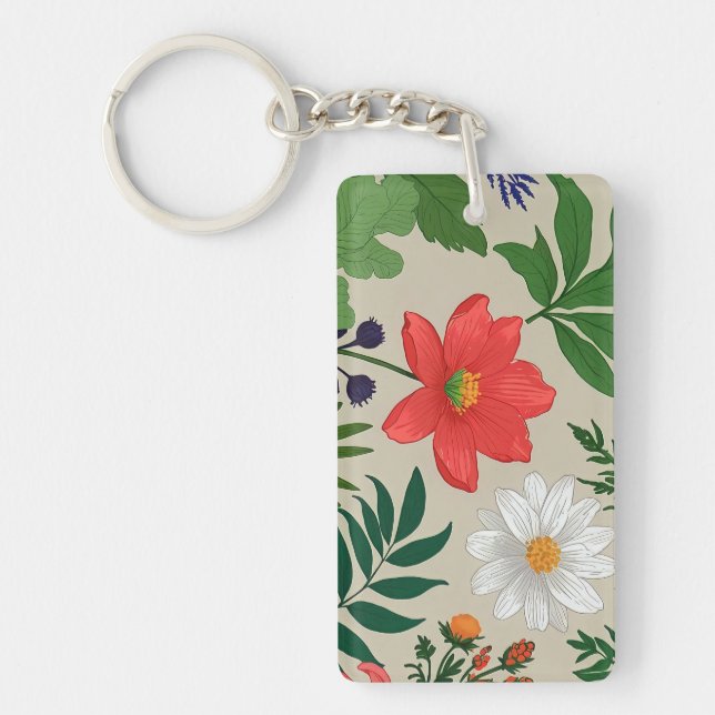 Custom flower design keychain (Front)