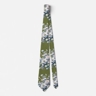 Custom flower design tie