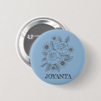 Custom Flower design white Joyanta 2 Inch Round Button