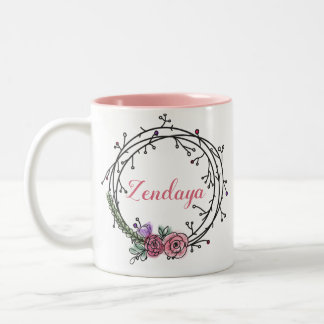 Custom Flower Wreath Coffee Mug