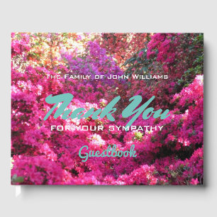 Custom Flowerfall in the Woods Sympathy Thank You Guest Book