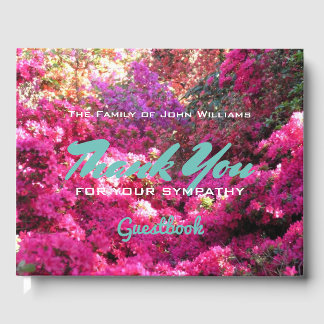 Custom Flowerfall in the Woods Sympathy Thank You Guest Book