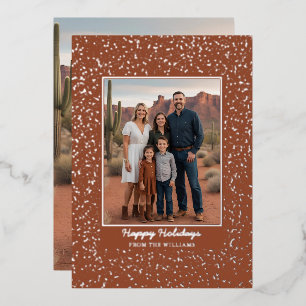 Custom Foil Christmas Card Editable Template