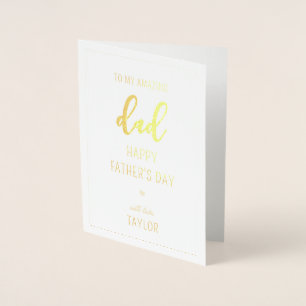 Custom Foil Modern and Elegant Father's Day Card