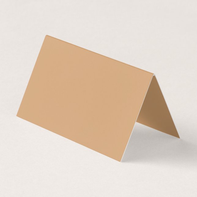 Custom Folded Business Card – Warm Sand (Front)