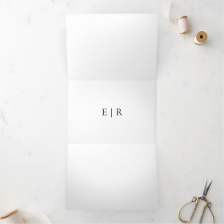 Custom Folded Place Card, Fold Style: Horizontal,  Tri-Fold Card