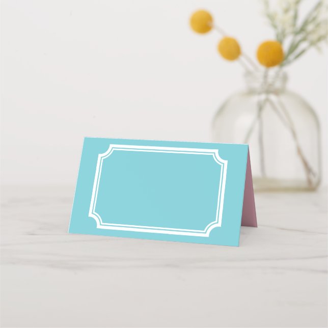 Custom folded place cards for wedding reception (Front)