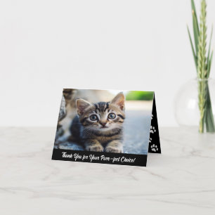 Custom Folded Thank You Card for Cattery 