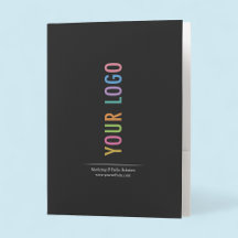 Custom Folders with Business Card Slot & Your Logo