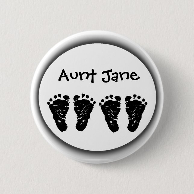 Custom Foot Prints 2 Inch Round Button (Front)