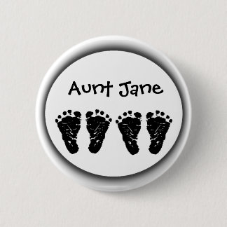 Custom Foot Prints 2 Inch Round Button