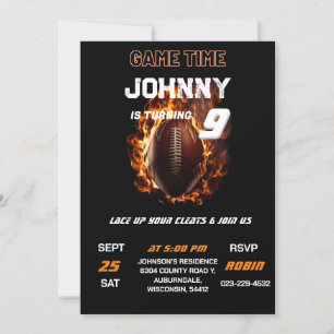 Custom Football birthday invitation