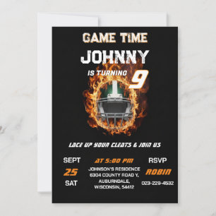 Custom Football birthday invitation
