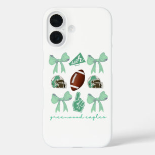 Custom Football Bow Custom School , iPhone 16 Case