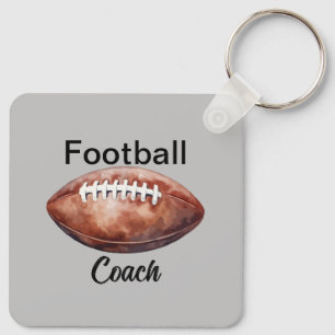 Custom Football Coach Rugged Keepsake Keychain