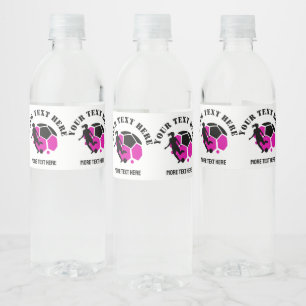 Custom Football Girl kid's Football Birthday party Water Bottle Label