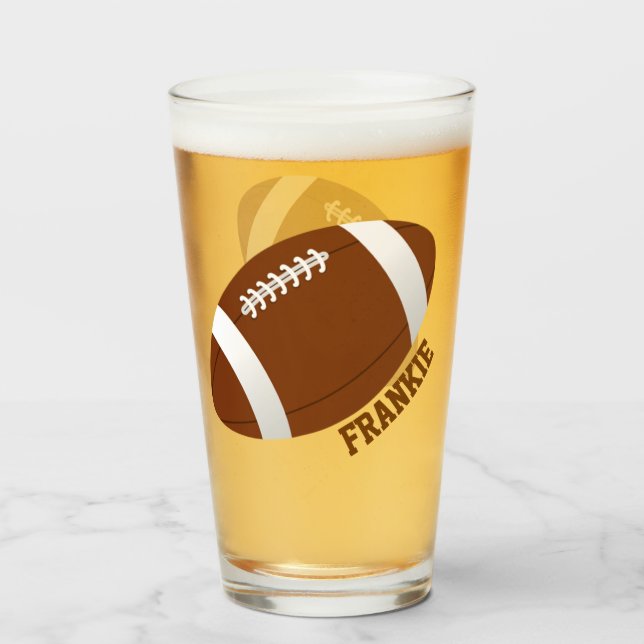 Custom Football Glass (Front Filled)