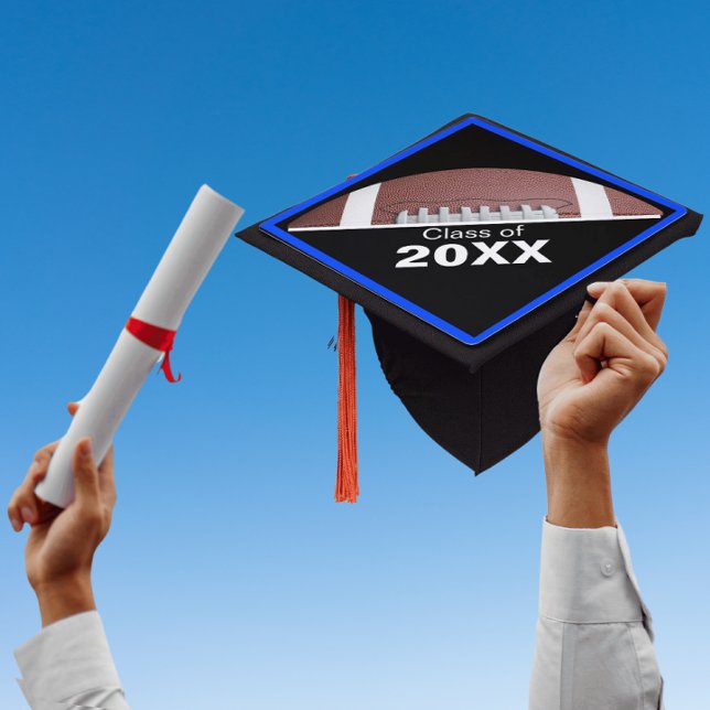 Custom Football Graduation Cap Topper (Graduation Year Cap Topper Outfit Ideas)