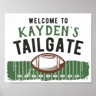 Custom Football Party Tailgate Sign