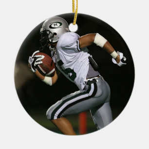 Custom Football Photo Sports Ceramic Ornament