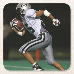 Custom Football Photo Sports Square Paper Coaster