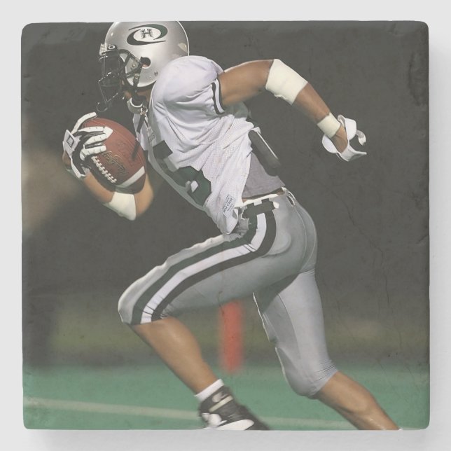 Custom Football Photo Sports  Stone Coaster (Front)