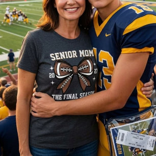 Custom Football Senior Mom The Final Season T-Shirt