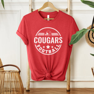 Custom Football Team Badge Red Mom Tri-Blend Shirt