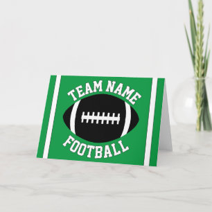 Custom Football Team Name and Colour Sports Party Card