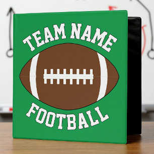 Custom Football Team Name Coach's Playbook Binder