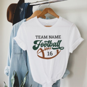 Custom Football Team Script Green White Mom Tri-Blend Shirt