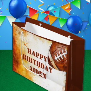 Custom Football Theme Party Large Gift Bag
