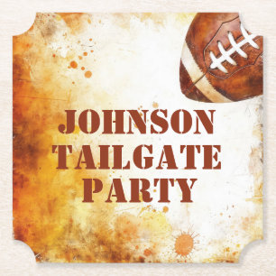 Custom Football Theme Party  Paper Coaster
