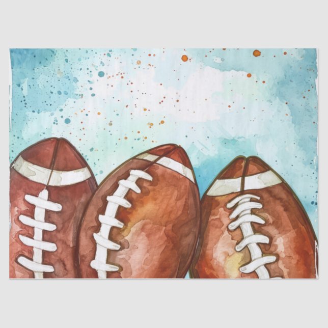 Custom Football Theme Party  Tissue Paper (Front)
