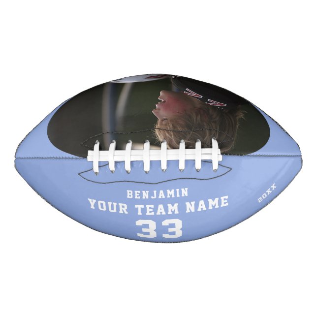 Custom Football with Name, Number, Team and Photo (Front)