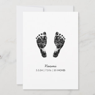 Custom Footprint    Upload Your Baby Footprint To  Holiday Card