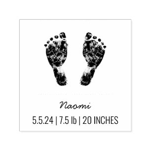 Custom Footprint Upload Your Baby Footprint To Self-inking Stamp