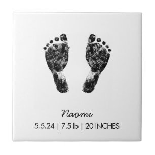Custom Footprint    Upload Your Baby Footprint To  Tile