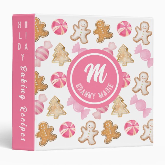 Custom for Grandma Gingerbread & Sugarplum Baking Binder (Front/Spine)