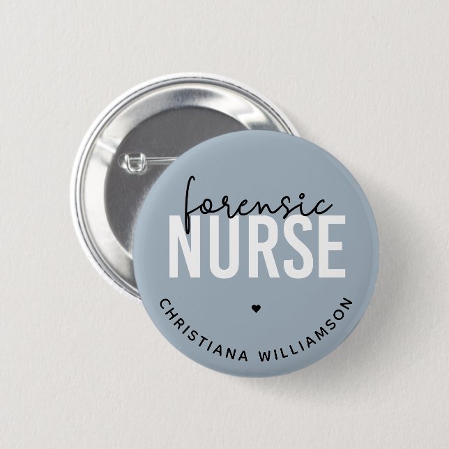 Custom Forensic Nurse | Forensic Nursing Gifts 2 Inch Round Button (Front & Back)