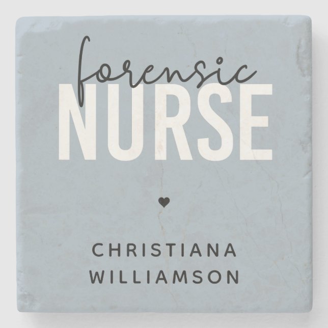 Custom Forensic Nurse | Forensic Nursing Gifts Stone Coaster (Front)