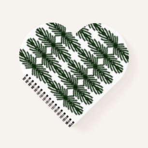 Custom Forest Green Pine Tree Abstract Pattern Notebook