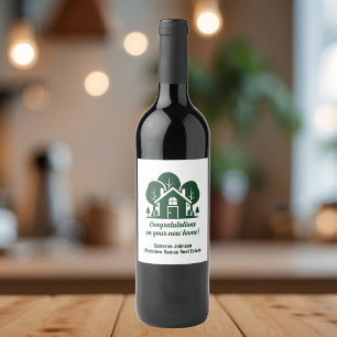 Custom Forest Real Estate Company Marketing Wine Label