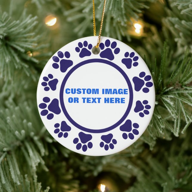 Custom Forever Loved Paw Print Ornament (Tree)
