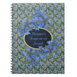 Custom Forget-me-not Wildflower Notebook