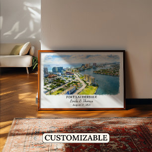 Custom Fort Lauderdale Wall Art, Florida Poster