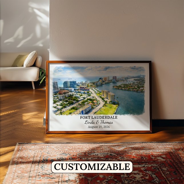 Custom Fort Lauderdale Wall Art, Florida Poster (Creator Uploaded)