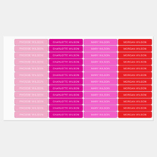 Custom Four Name School Daycare Tag Overlay