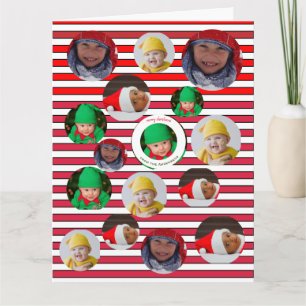 Custom Four-Photo 🎄 Festive Christmas Card