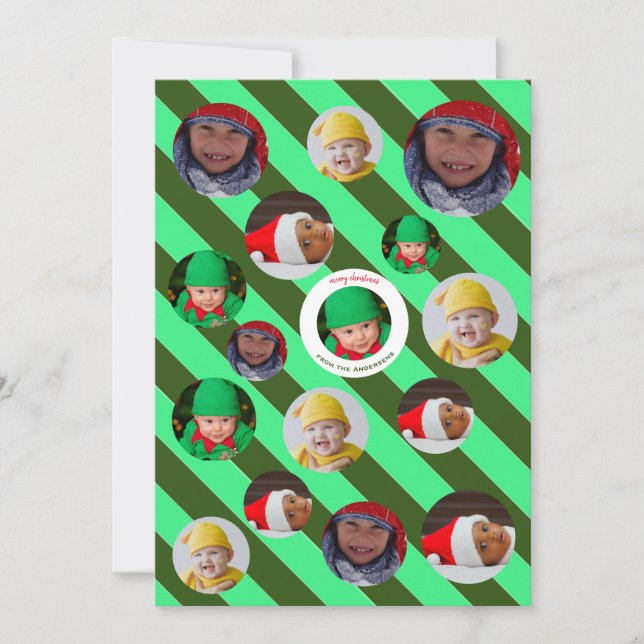 Custom Four-Photo 🎄 Festive Christmas Invitation (Front)